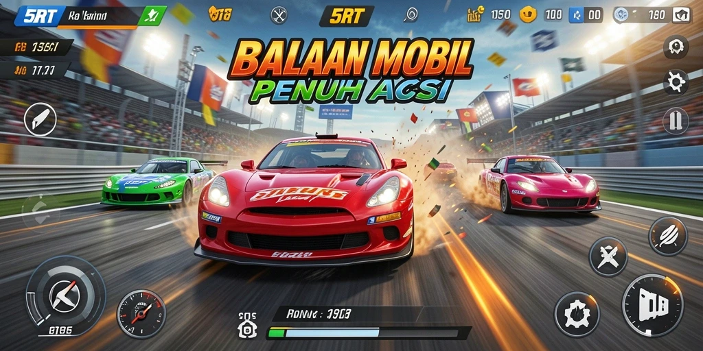 Tampilan grafis luar biasa dari gameplay 5RT yang mendebarkan.