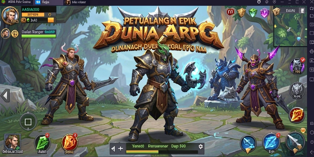 Tampilan gameplay ARPG ASIA200 dengan aksi yang mendebarkan.