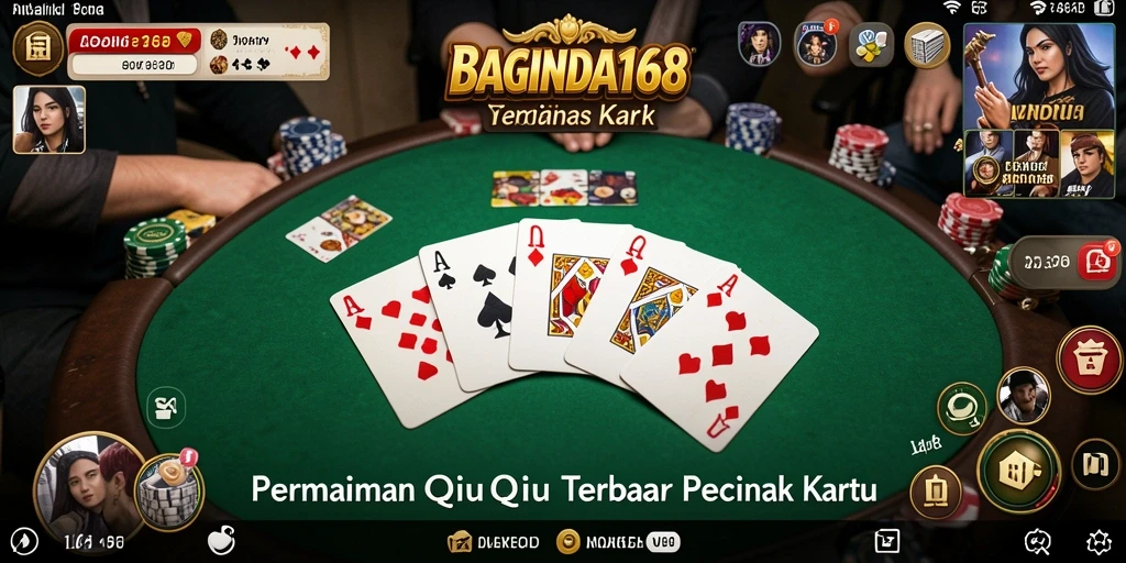 Screenshot utama BAGINDA168 menampilkan aksi intens permainan QiuQiu.