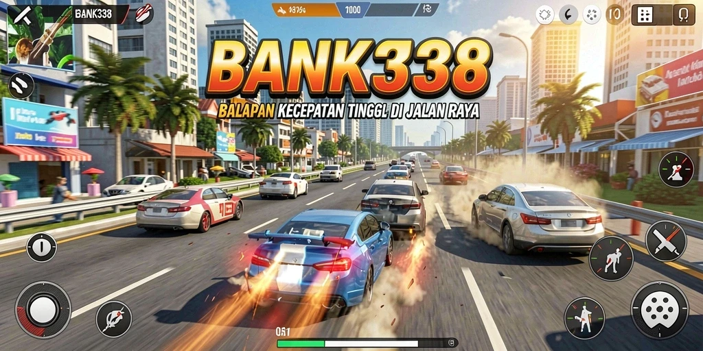 Tampilan gameplay BANK338 yang mendebarkan saat balapan.