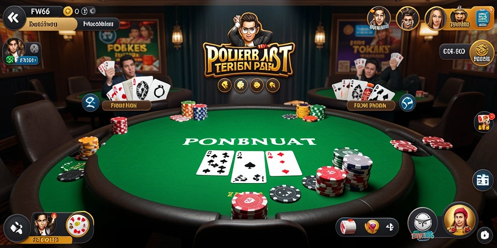 Screenshot gameplay FW66 menampilkan pengalaman seru bermain Poker.