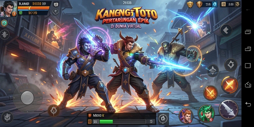Screenshot gameplay KANGTOTO yang menampilkan aksi pertarungan yang mendebarkan.