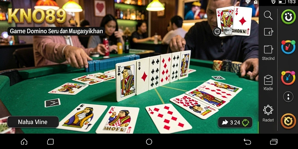 Tampilan gameplay menarik dari KNO89 dengan domino yang siap dimainkan.