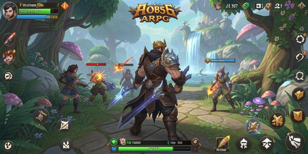 Screenshot menampilkan pertempuran seru dalam game ARPG KO857.