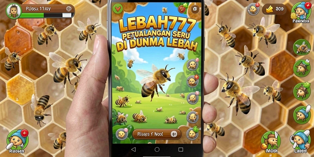 Tangkapan layar utama LEBAH777 menampilkan aksi petualangan seru di dunia lebah.