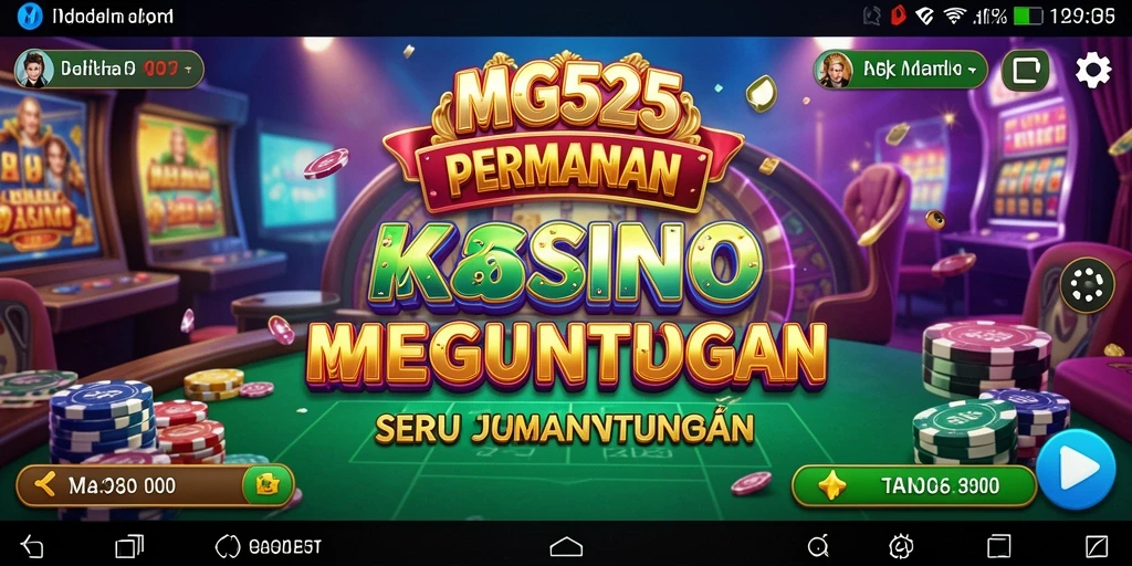 Screenshot gameplay MG525 menampilkan pengalaman Kasino yang seru.