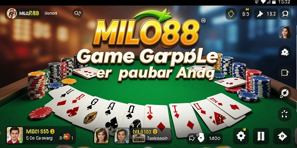Tampilan gameplay seru saat bermain Gaple di MILO88.