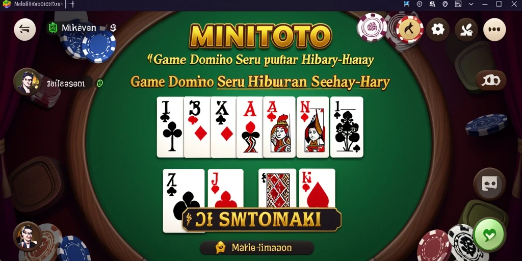 Screenshot gameplay MINITOTO dengan suasana domino yang seru.