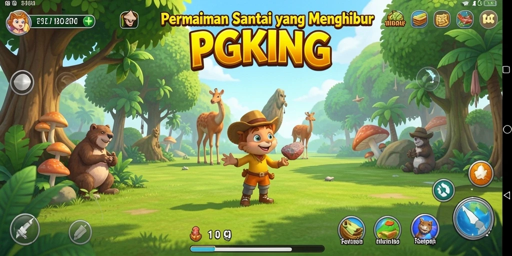 Tampilan gameplay PGKING yang menarik dan penuh warna.
