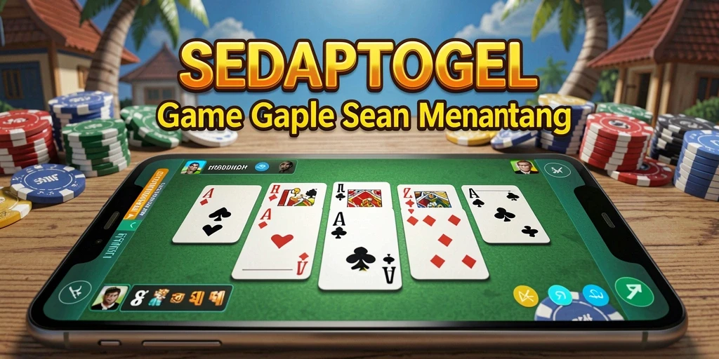 Gameplay seru Gaple di SEDAPTOGEL dengan grafis menarik.