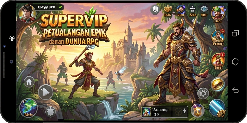 Tampilan gameplay menarik dengan petualangan RPG yang mendebarkan.