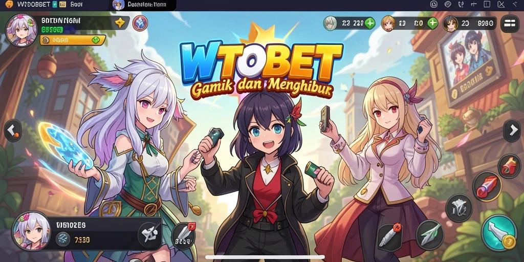 Tampilan gameplay WTOBET yang seru dan penuh warna.